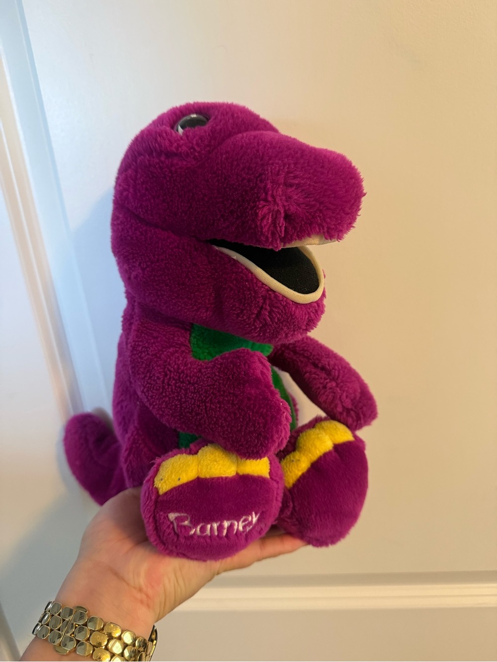 Barney Dinosaur Plush 1992 Lyons Group Purple Stuffed Animal Toy 12" Vintage